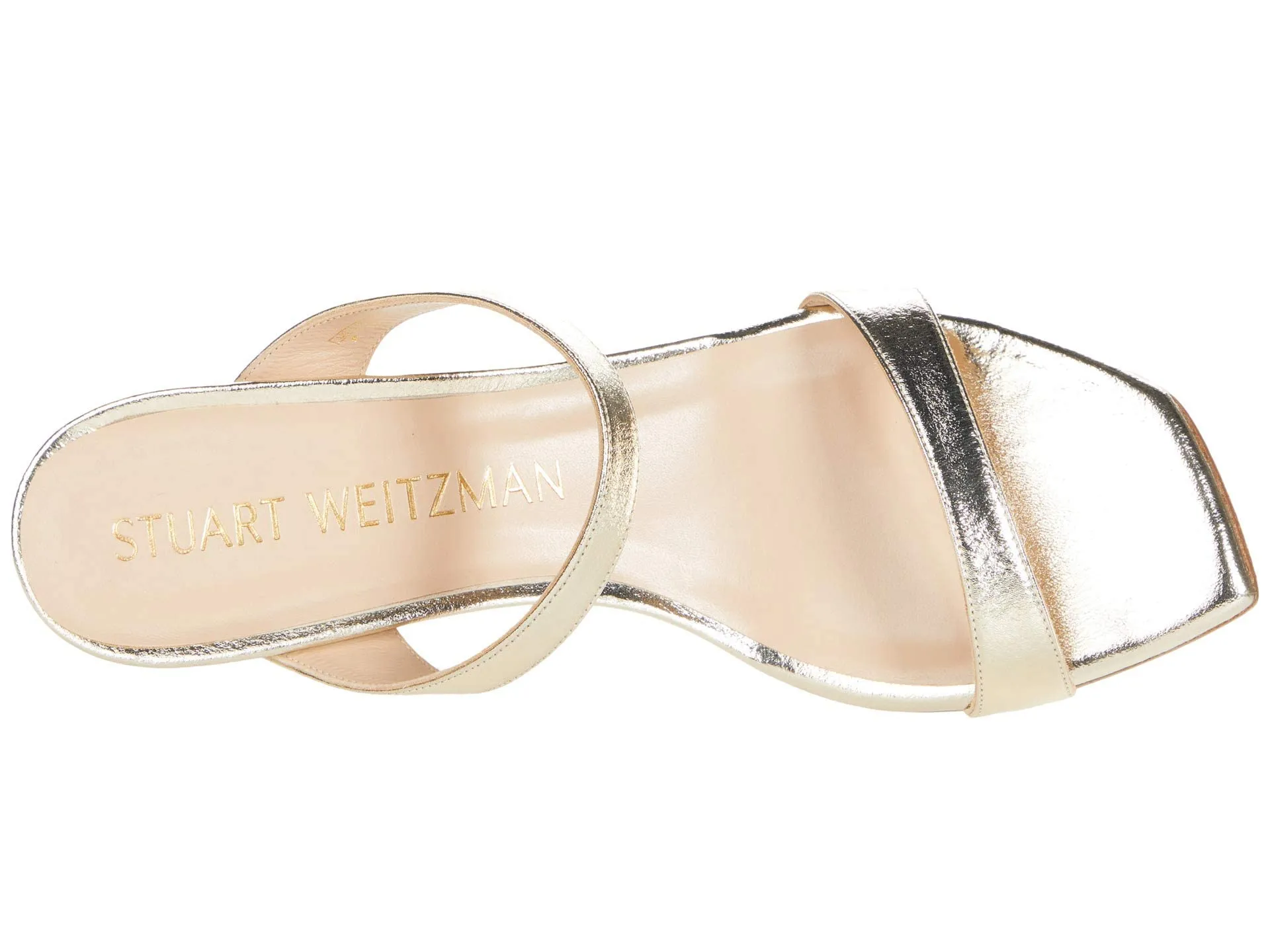Stuart Weitzman Womens Aleena 50 Wedge Platino 6 M