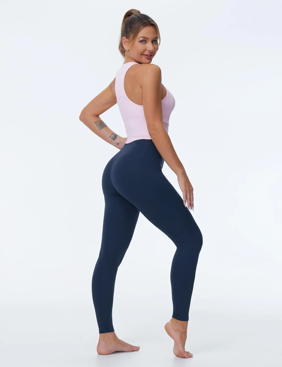 THE GYM PEOPLE Women's High Waist Yoga Leggings Ultra Stretchy Soft Breathable Tummy Control Running Workout Pants
