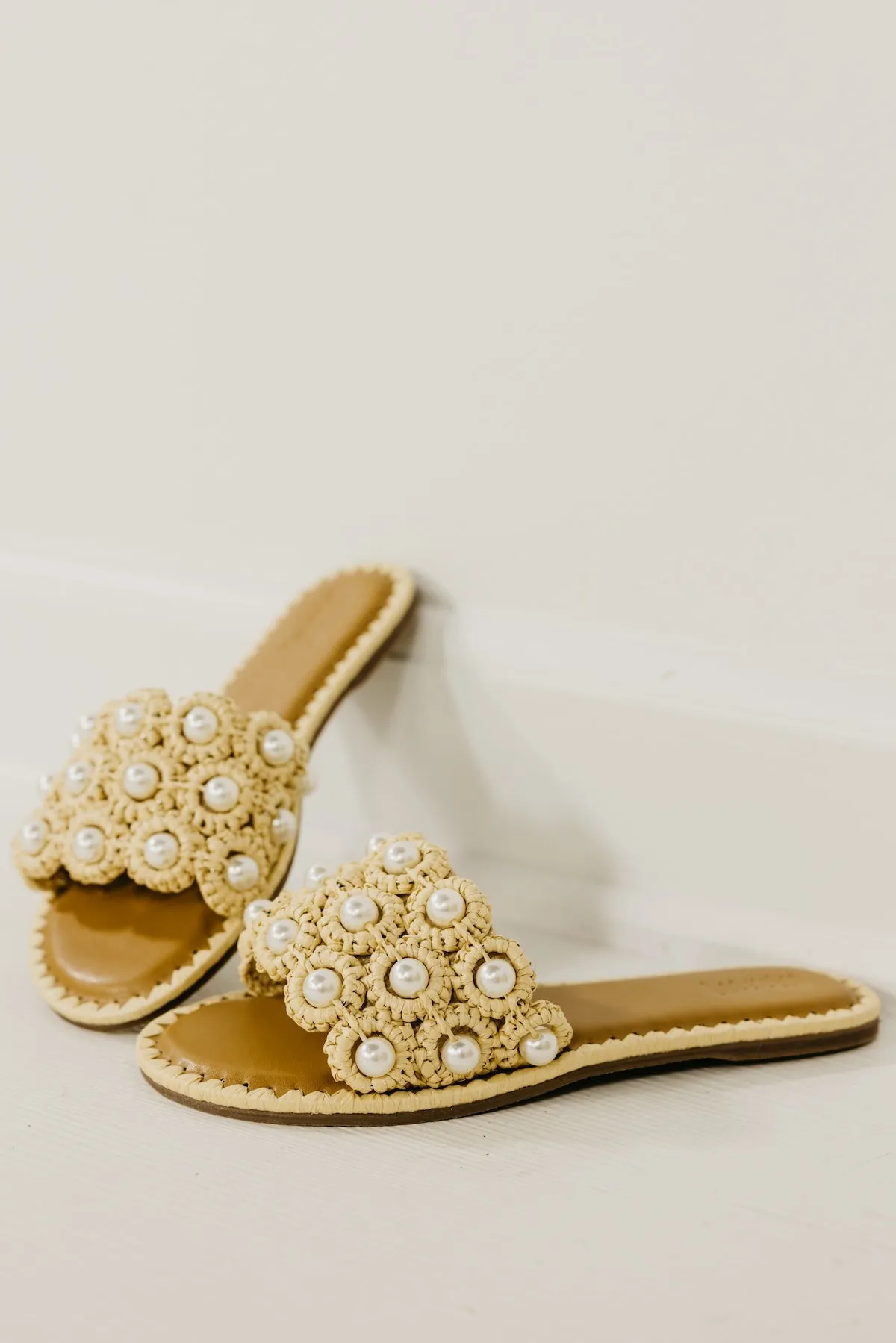 The Zoey Pearl Slide Sandal