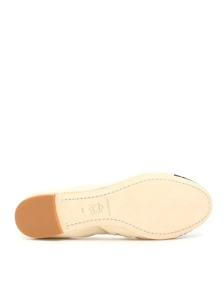 Tory Burch 63176 Minnie Cap Toe Ballet Flats Perfect Black