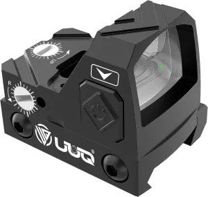 UUQ Mini Reflex Green Dot Sight Shake Awake Optic Sight for Rifles, Pistols and Shotguns 2MOA,12 Brightness Adjustment Red Dot Scope,Suitable for RMR/SRO and 20mm Picatinny Rail