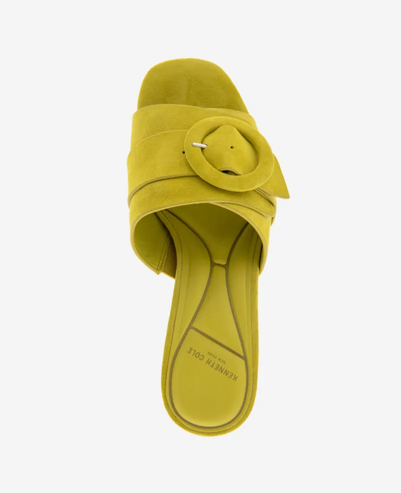 Valentina Suede Kitten Heel Slide Sandal