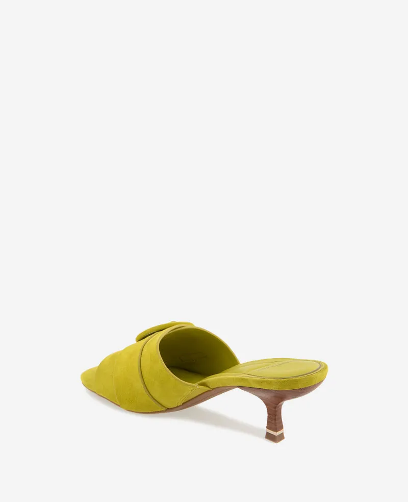 Valentina Suede Kitten Heel Slide Sandal