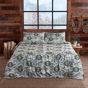 VISI-ONE US Army Camouflage Queen Sheet Set - 4 Piece Military Camo Bedding - Premium Microfiber Super Soft Plain Weave Fabric - Easy Care Machine Washable Army Bedding for Bedroom