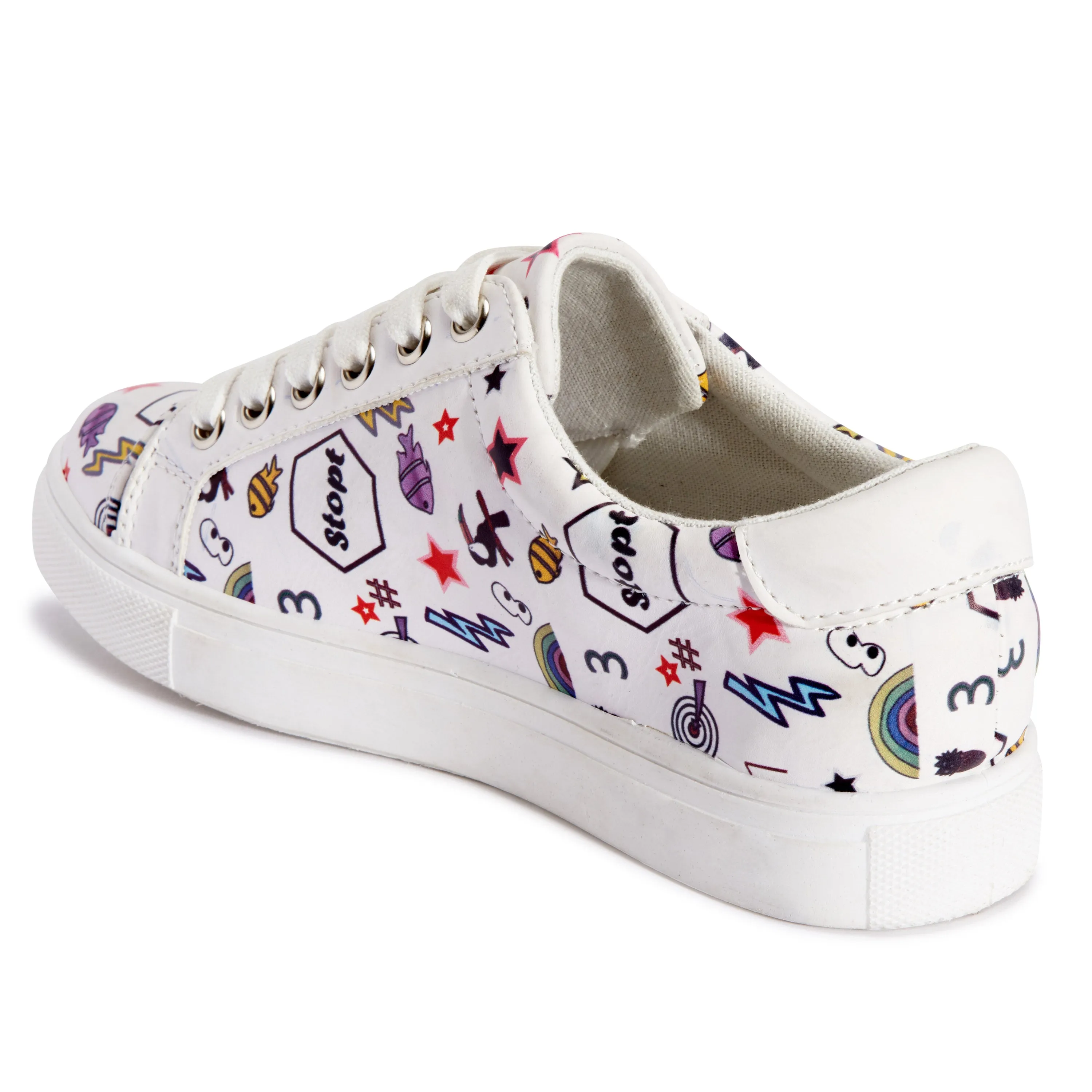 White Lace Up Trainer