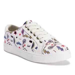 White Lace Up Trainer