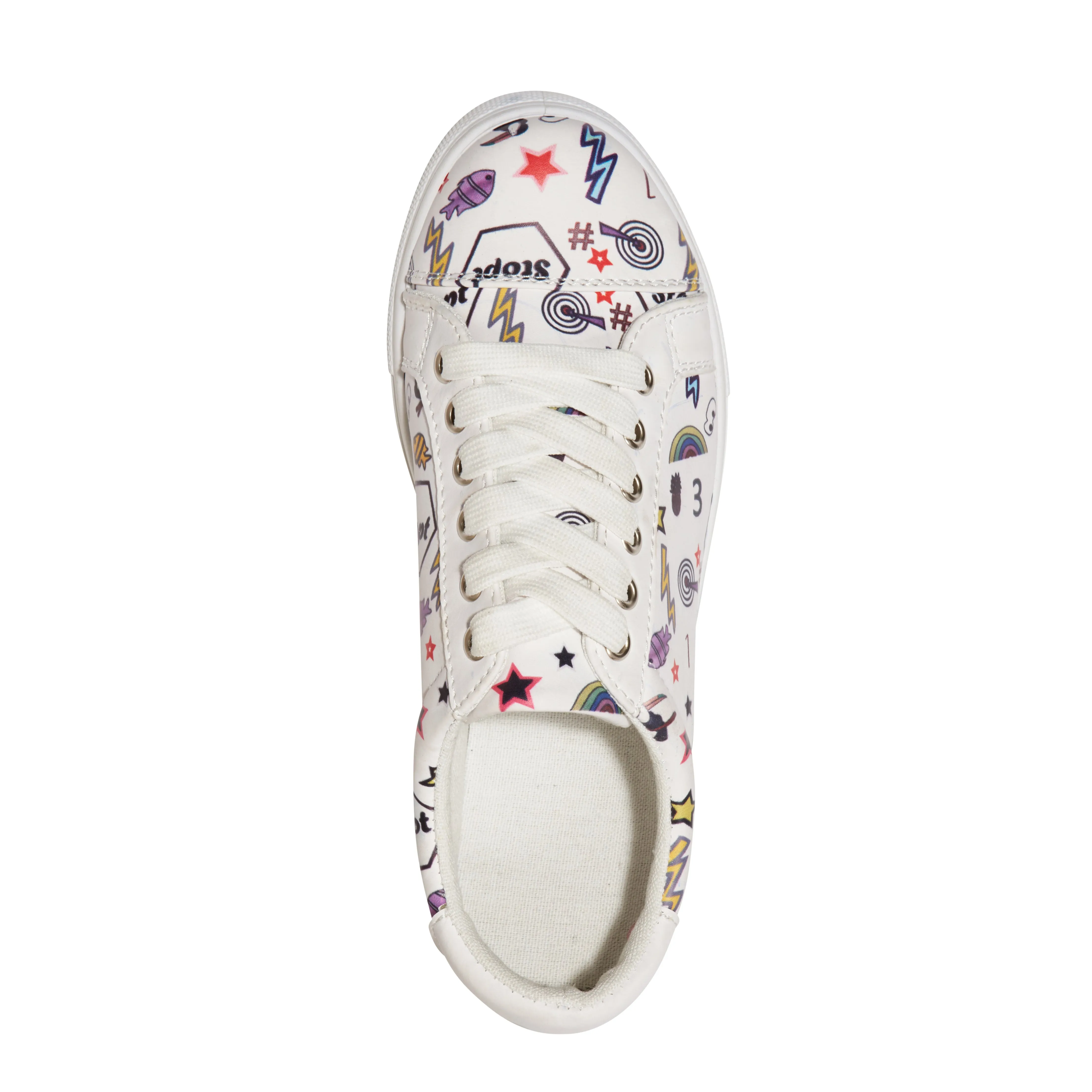 White Lace Up Trainer
