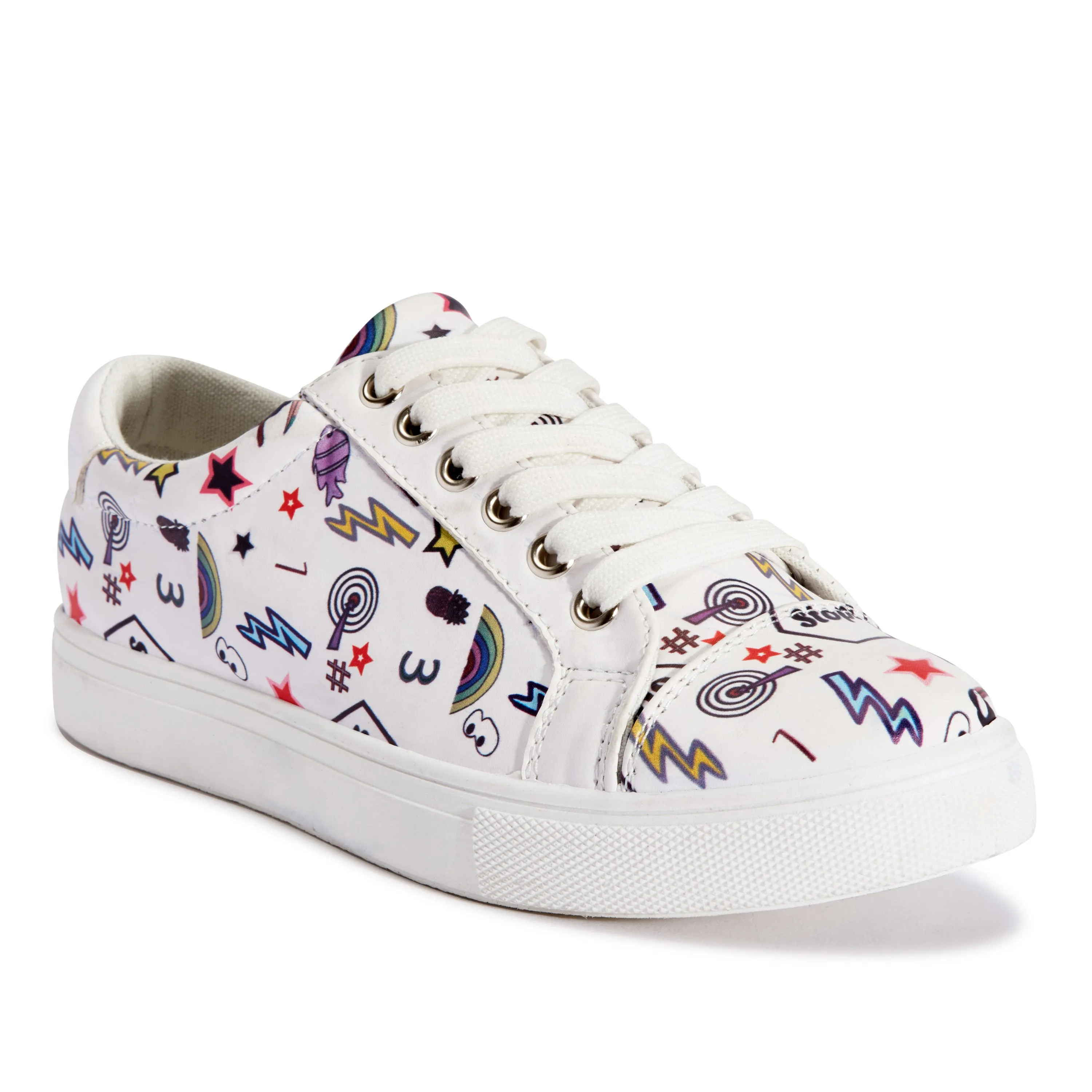 White Lace Up Trainer