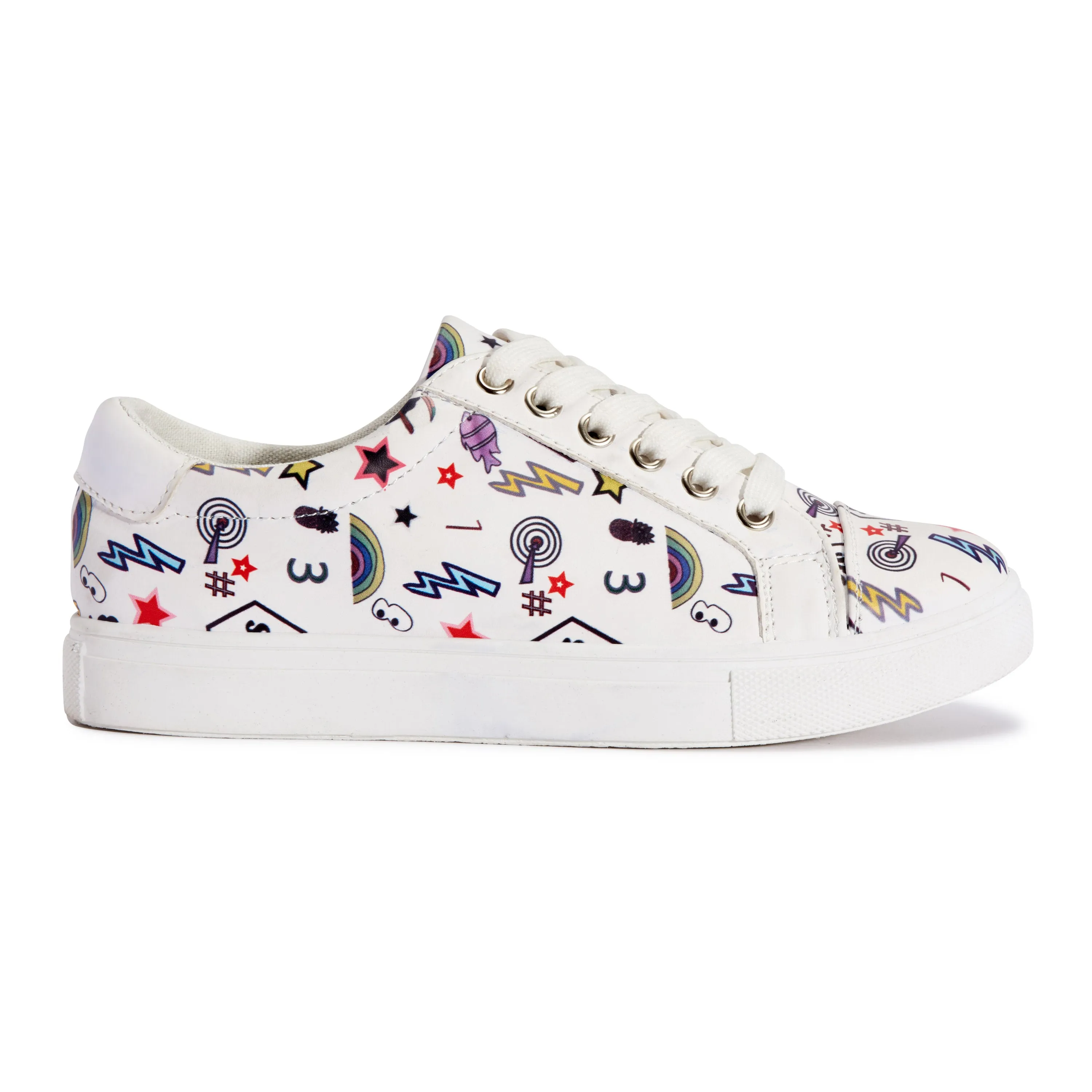 White Lace Up Trainer