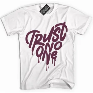 White Viotech Dunks Sneaker Shirt Trust No One Heart Graphic