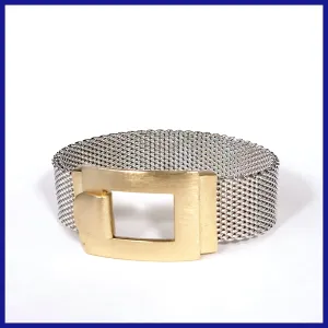 Wide Mesh Buckle Bracelet