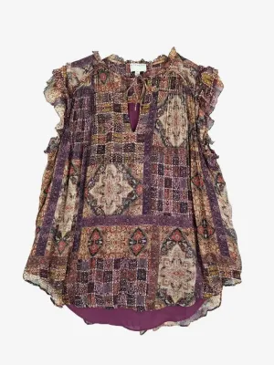 Witchery Boho Soft Tied Neck Top Size 10