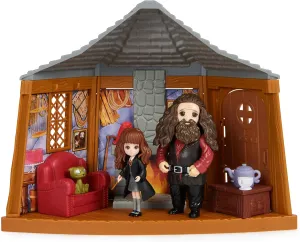Wizarding World Harry Potter, Magical Minis Hagrid’s Hut Playset with 2 Figures and 9 Doll Accessories, Kids Toys for Ages 6 and up