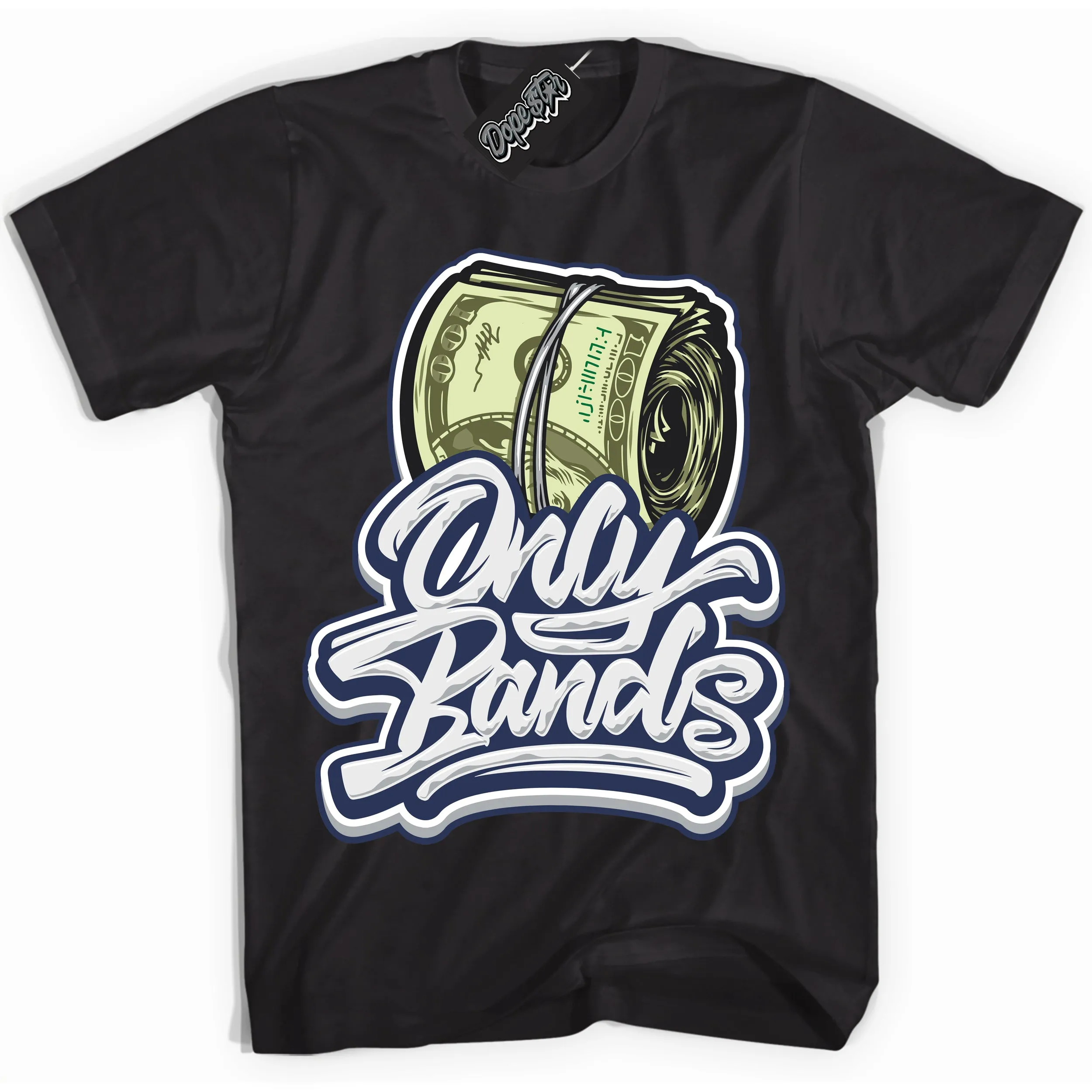Wolf Grey Midnight Navy 1s Sneaker Shirt Only Bands Graphic