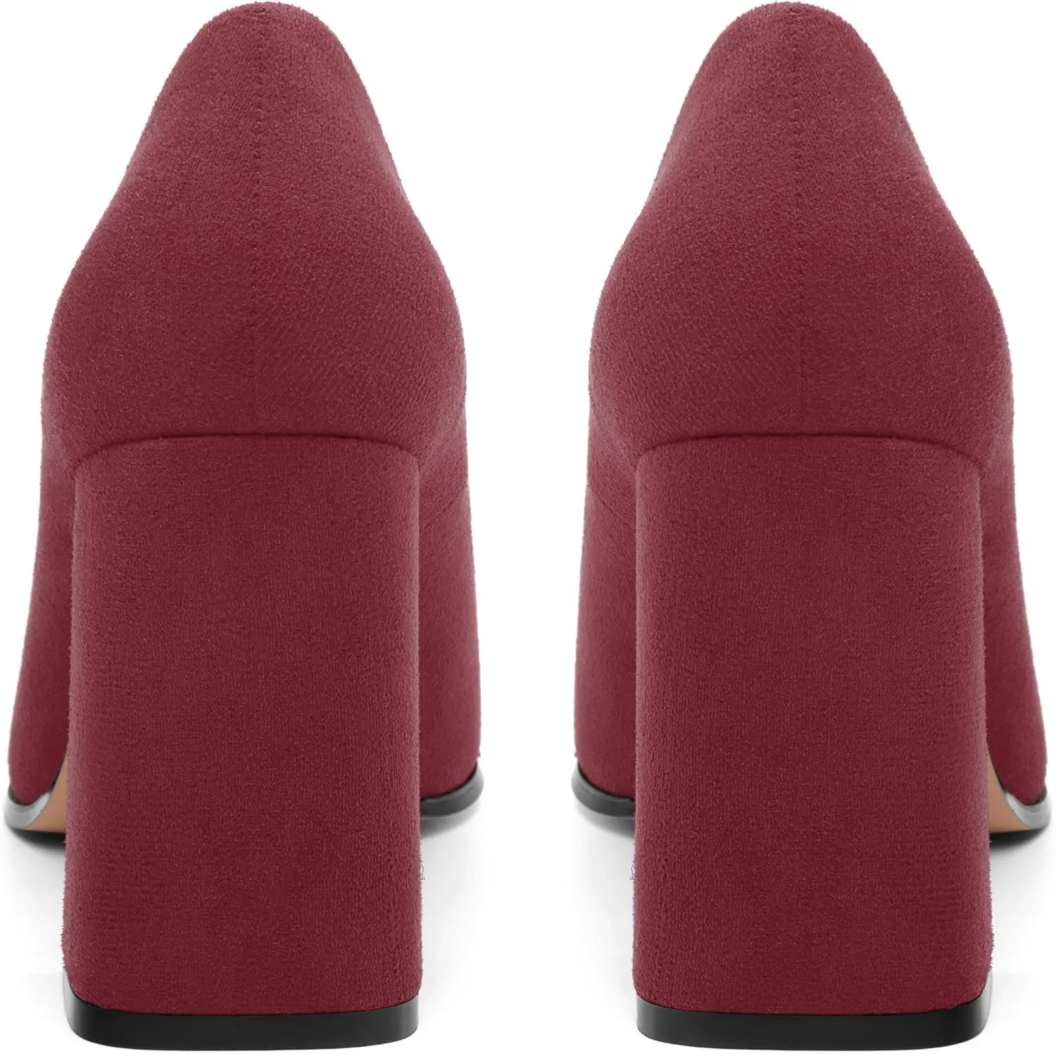 Women's Pumps, Pointed Toe Block High Heels, Slip On Fashion Chunky Heel Shoes for Women