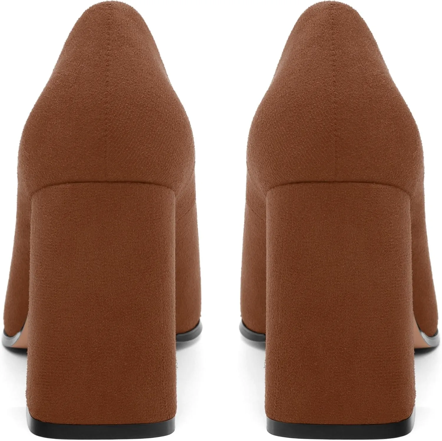 Women's Pumps, Pointed Toe Block High Heels, Slip On Fashion Chunky Heel Shoes for Women