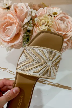 Yakim Casual Open Toe Slip On Rhinestone Detail Sandle *FINAL SALE* Yakim Casual Open Toe Slip On Rhinestone Detail Sandle *FINAL SALE*