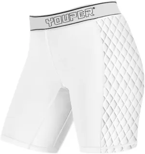 Youper Women's Classic Softball Sliding Shorts, Compression Padded Slider Shorts