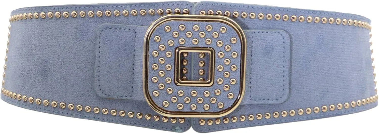 ZYALTFDC Women's Belts Wide Elastic Waist Belts for Women Dresses Thick Stretchy Chunky Vintage Retro Cinch Waistband